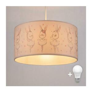 BRILAGI - LED zsinóros gyerekszoba csillár BOBO 1xE27/60W/230V átm. 35 cm fehér/nyuszik 8590828051138 kép