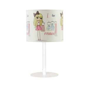 Gyerek asztali lámpa GIRLS VIBES 1xE27/60W/230V átm. 18 cm Imádom a divatot H0980 kép