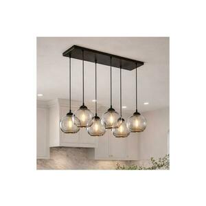 BRILAGI - Zsinóros csillár DIOR 6xE27/60W/230V fekete/füstszürke 59-028B kép