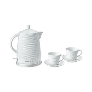 Concept RK0040-Gyorsforraló 1, 5 l 1500W/230V fehér/kerámia + 2x csésze csészealjjal rk0040 kép