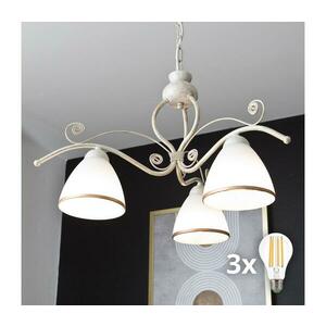 Brilagi - ANTICO LED láncos csillár 3xE27/60W/230V 3000K fehér patina 8590828036821 kép