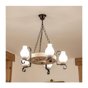 Brilagi - Láncos csillár ROATA 5xE14/40W/230V tölgy EX-01096 kép