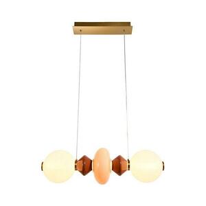 LED csillár kábellel FLORES LED/15W/230V arany/narancssárga/barna 32-50663 kép