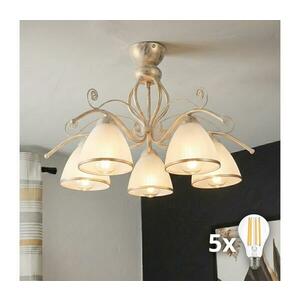 BRILAGI - LED felületre szerelt csillár ANTICO 5xE27/60W/230V 3000K fehér patina 8590828036869 kép