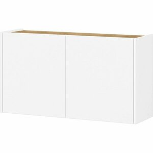Fehér függő szekrény tölgyfa dekorral 93x52x29 cm Libbiano – Germania kép
