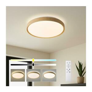 BRILAGI-LED Fényerőszabályozható mennyezeti lámpa CORVO LED/72W/230V 3000-6000K fa dekor átm. 50 cm + távirányító BRI850 kép