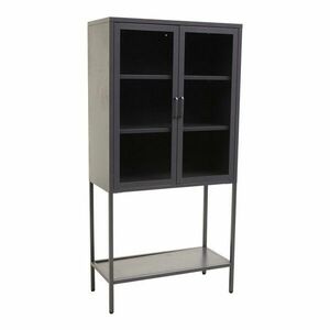 Szürke acél tálalószekrény 75x150x35 cm Acier – Premier Housewares kép