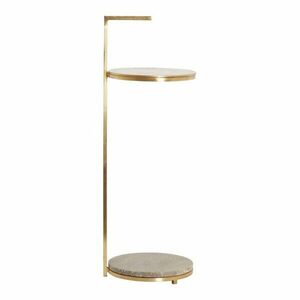 Kerek tárolóasztal márvány asztallappal ø 26 cm Leda – Light & Living kép