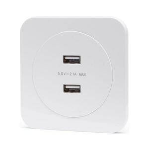 B.V. - Fali USB-aljzat kerettel 2× USB-A, fehér B20101TSY kép
