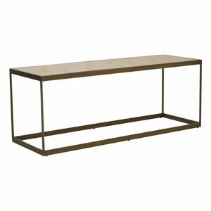 Barna-natúr színű dohányzóasztal tölgyfa dekoros asztallappal 40x120 cm Grenoble – Premier Housewares kép