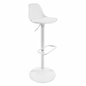 Matt fehér bőrutánzat állítható magasságú bárszék (ülésmagasság 60 cm) Orlando-T – Kave Home kép