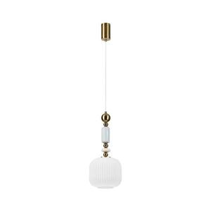 ROYAL zsinóros csillár 1xE27/15W/230V arany/fehér LM-1.309 kép
