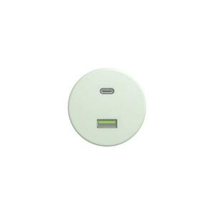lap - Retro USB aljzat A+C, keret nélküli, mentazöld MZ/USB kép