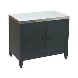 Kültéri modul grill alatti szekrény 80x47x69 cm fekete/rozsdamentes acél 14126 kép