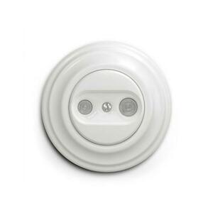 Reblig - Retro TV+R előfizetői aljzat (átvezetett) hófehér kerettel RG0151+RG0155 kép