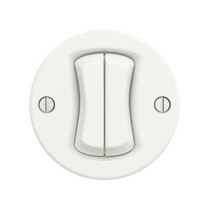 Reblig - Retro dupla lépcsőházi kapcsoló keret nélküli sz. 6+6 hófehér W/V2/66 kép