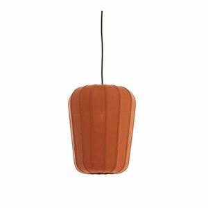 Terrakotta színű függőlámpa textil búrával ø 10 cm Bibury – Light & Living kép