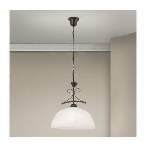 Orion - RULA láncos csillár 1xE27/40W/230V, átm. 35 cm, fehér/bronz HL 6-1484/1 Antik kép