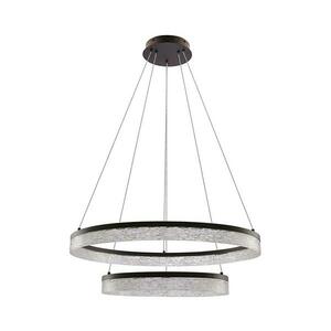 LED csillár kábelen FROZI LED/38W/230V átm. 60 cm fekete 32-35561 kép