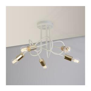 Felületre szerelhető csillár OXFORD 5xE27/15W/230V sárgaréz/fehér W-2016/5 SAND+GO MAT kép