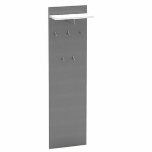 Előszoba panel, 5 fogassal grafitszürke / féher - BEAURIVAGE - Butopêa kép