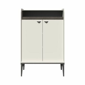 Szekrény, két ajtóval, fehér matt, 81 cm - PICADILLY - Butopêa kép