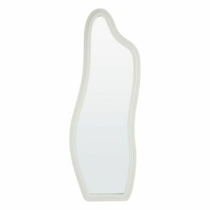 Organikus fali tükör fehér MDF kerettel 160 x 58 cm - ÉCLIPSE - Butopêa kép