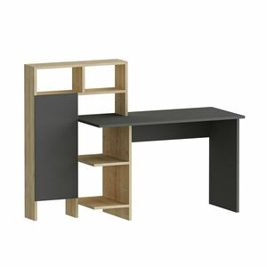 Hanah Home Study Desk Anthracite Oak Bugra - Anthracite kép