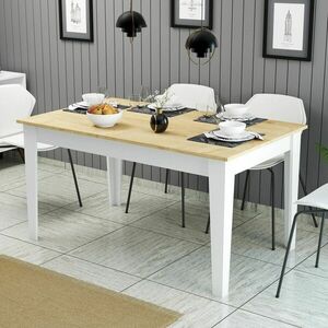 Hanah Home Dining Table White Oak Milan 896 - White, Oak kép