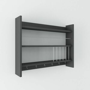 Hanah Home Kitchen Shelf Anthracite Kolin - Anthracite kép