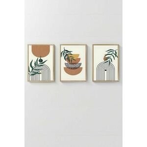 Wallity Decorative Framed MDF Painting (3 Pieces) Multicolor 3Dar... kép