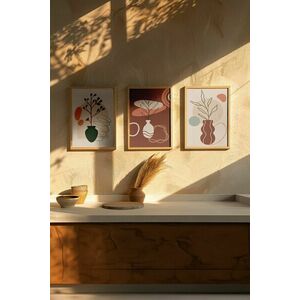 Wallity Decorative Framed MDF Painting (3 Pieces) Multicolor 3Dar... kép