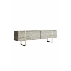 Hanah Home TV-állvány Travertin Gold Luxe - travertin, arany kép