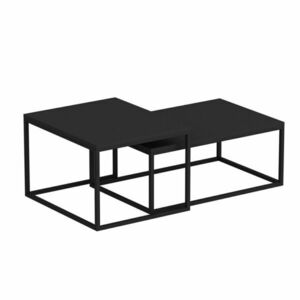 Hanah Home Fészekasztal (2 darabos) Black Leka - Fekete kép