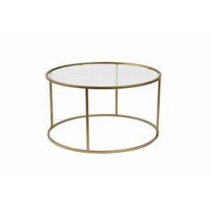 Hanah Home Dohányzóasztal Arany Átlátszó Aurum - 80 - Arany, Átlátszó kép