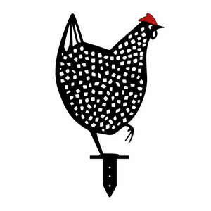 Chickens 5 darabos Kerti dekoráció Fekete kép