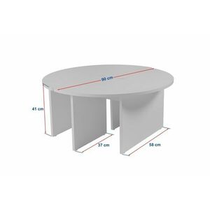Hanah Home Coffee Table Natural White Moira - Natural White kép