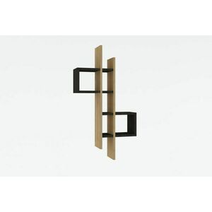 Hanah Home Fali polc Sapphire Oak Antracit Emse kép