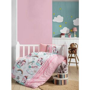 L'essentiel Maison Ranforce Baby Quilt Cover Set Pink White... kép