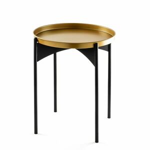 Hanah Home Dohányzóasztal Fekete Arany Shb-002 kép