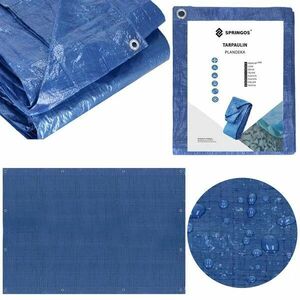 Springos vízálló ponyva UV Védelemmel, 2x3m, kék, 60g/m² kép