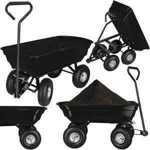 Springos kerti billenő kézikocsi 250 kg, 75L, 110x51x95cm kép