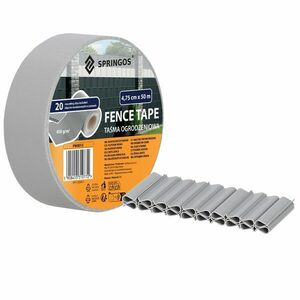 Springos világosszürke kerítésszalag 4.75cmx50m 450g/m2 kép