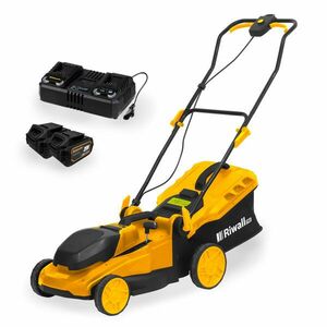 Riwall PRO RALM 4020i SET akkus fűnyíró 2 x 20 V + 2x 4 Ah akkumu... kép