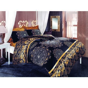 L'essentiel Maison Single Quilt Cover Set Black Yellow Beige... kép
