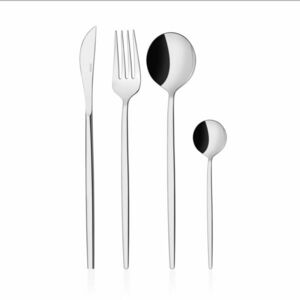 Hermia Cutlery Set (24 Pieces) Chrome Mokka24 kép