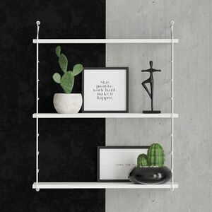 Hanah Home Wall Shelf White Armoni 3'lü - Shiny White kép