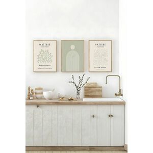 Wallity Dekoratív Keretezett MDF Festmény (3 darab) Többszínű Art... kép