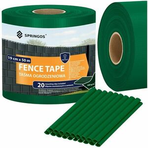 Springos sötétzöld kerítésszalag 19cmx50m 450g/m2 kép