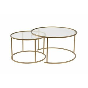 Hanah Home dohányzóasztal szett GoldTransparent Aurum - 80, 60 -... kép